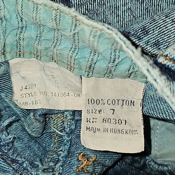 Vintage 80s Unionbay Chic Blue Acid Wash Jeans w/yoke& tapered leg Size 7x 29 - Picture 13 of 13